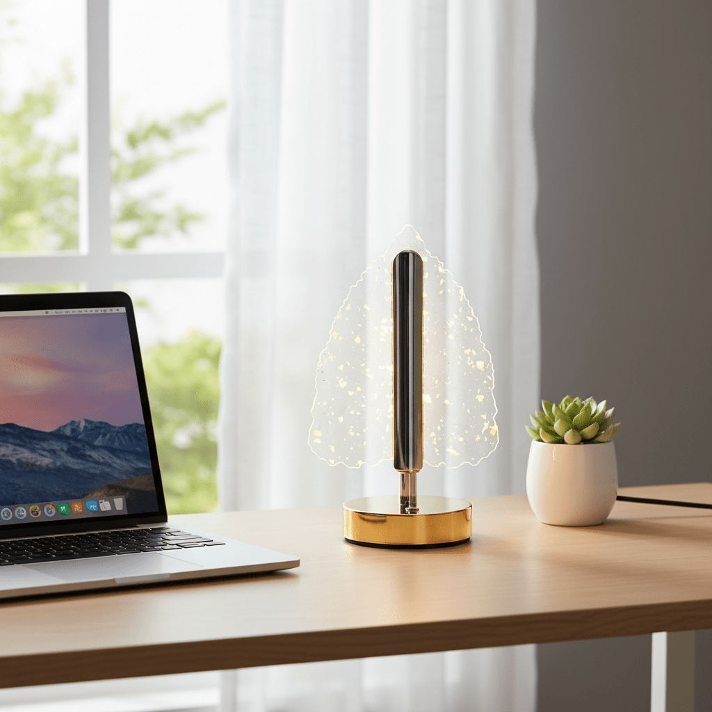 Stolna LED Lampa "Zlatni List" – Rasvjeta – Univerzalna – slika 4