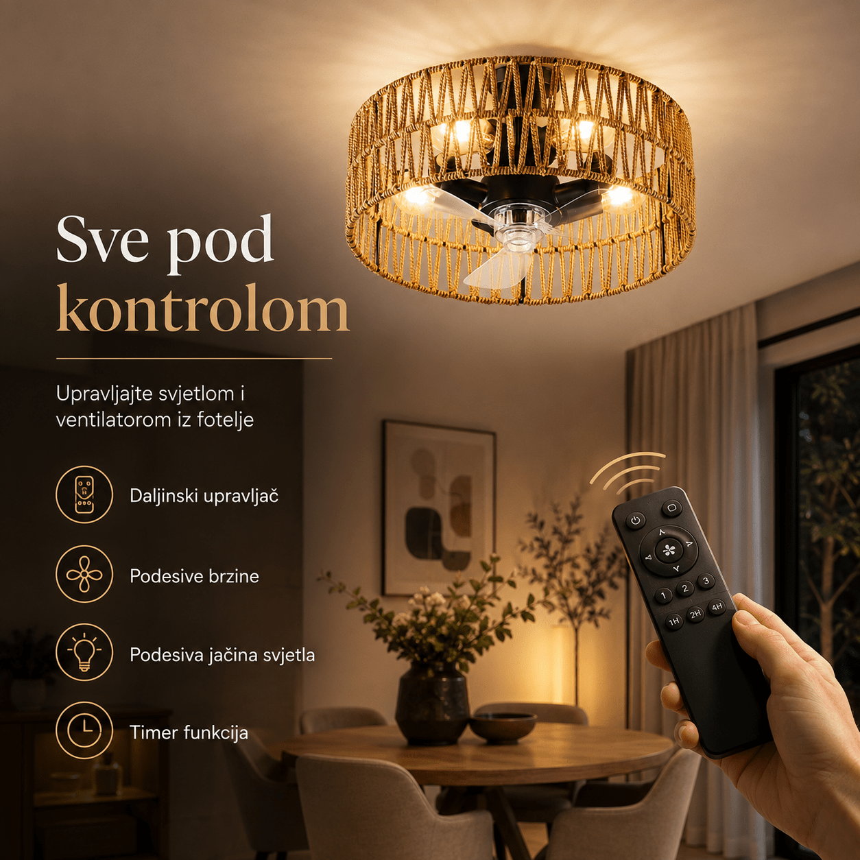 Stropna Ventilator Lampa – – – slika 3