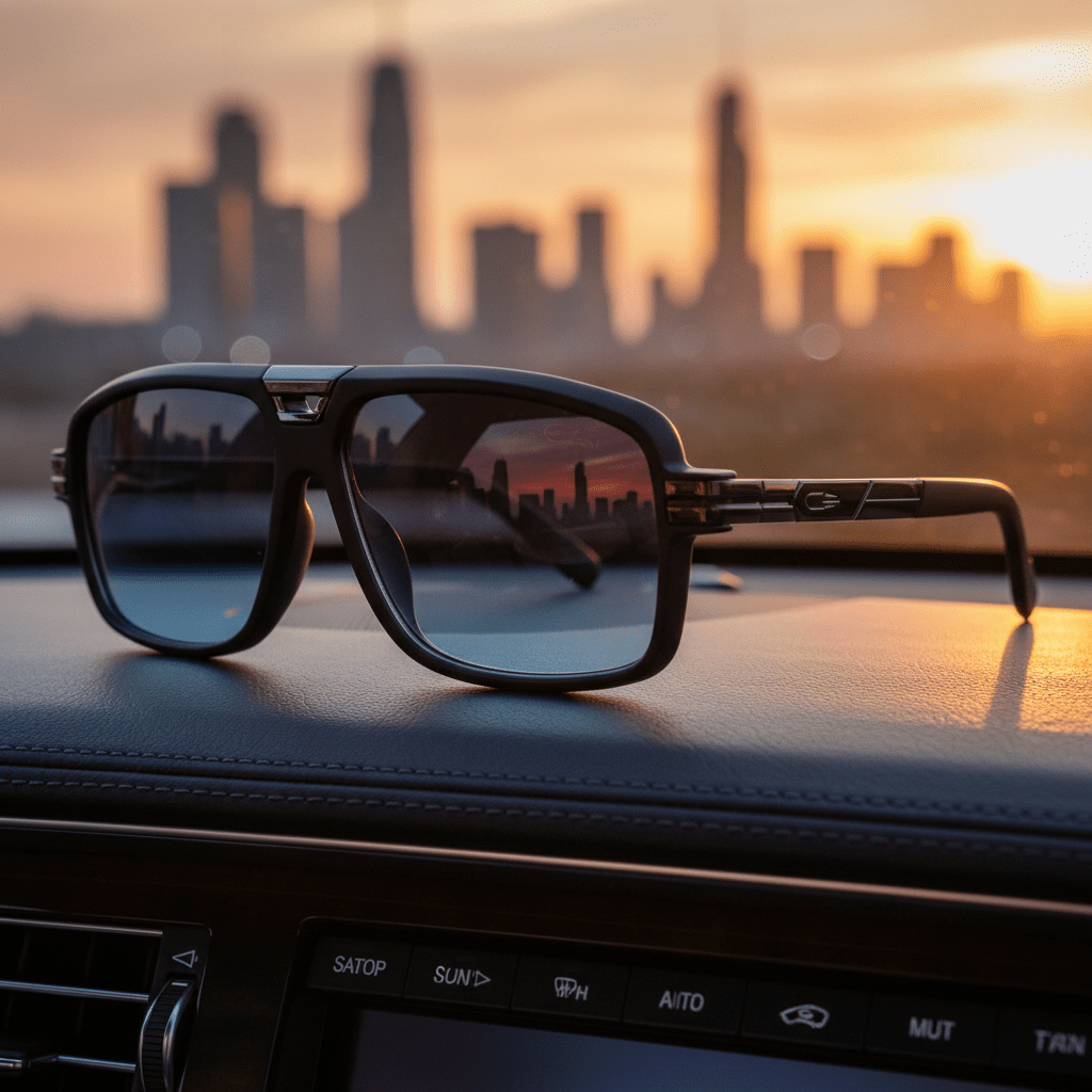 Sunčane Naočale s Plavim Lećama – Naočale – Crni okvir, Plave leće – slika 4