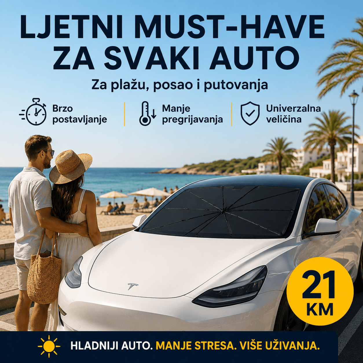 Suncobran/kišobran za šoferšajbu 130 × 80 cm – – – slika 6