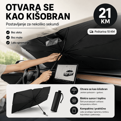 Suncobran/kišobran za šoferšajbu 130 × 80 cm – – – slika 3