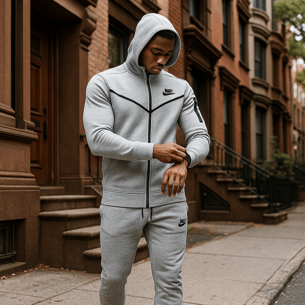 Svjetlosiva muška trenirka s kapuljačom - SAMO KLIKNI