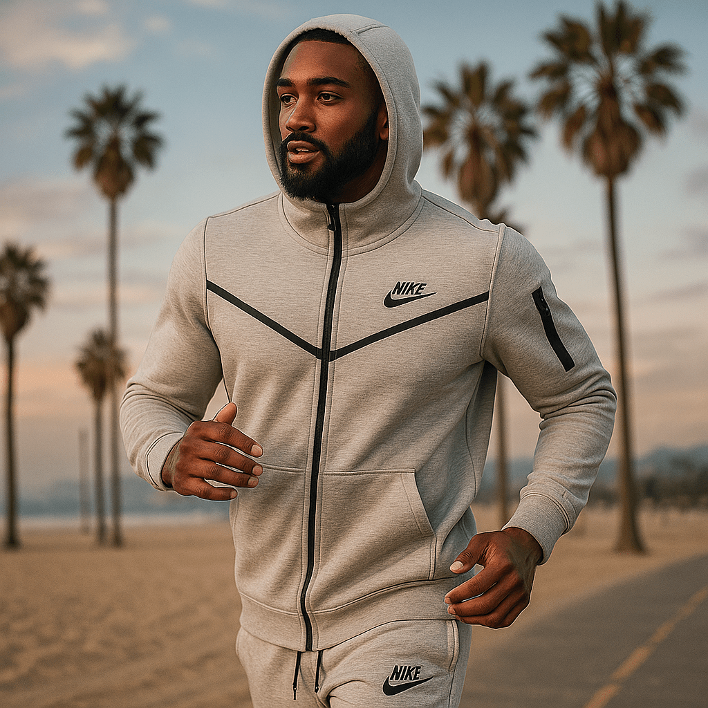 Svjetlosiva muška trenirka s kapuljačom - SAMO KLIKNI