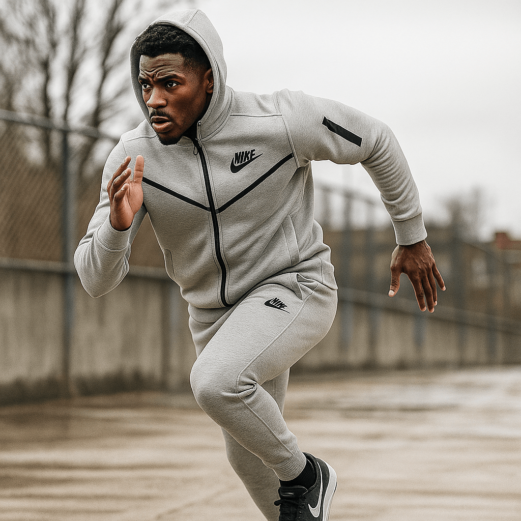 Svjetlosiva muška trenirka s kapuljačom - SAMO KLIKNI