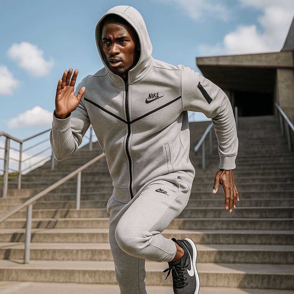 Svjetlosiva muška trenirka s kapuljačom - SAMO KLIKNI