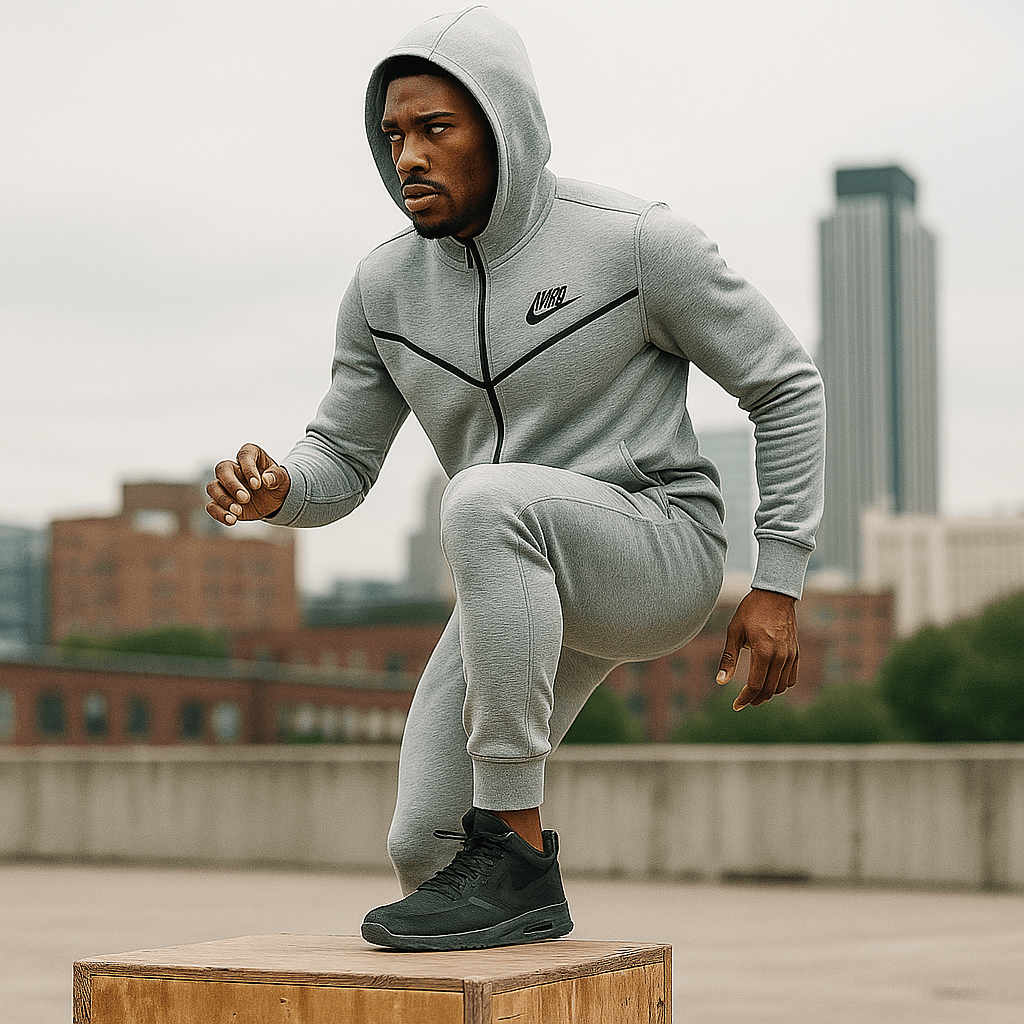 Svjetlosiva muška trenirka s kapuljačom - SAMO KLIKNI