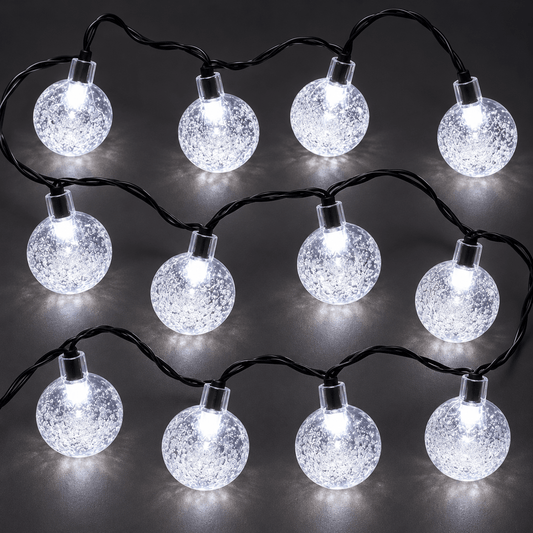 Svjetlosni niz s 12 prozirnih kuglica – 3 m, 220 V – Svjetlosni nizovi s 12 kuglica – – slika 1
