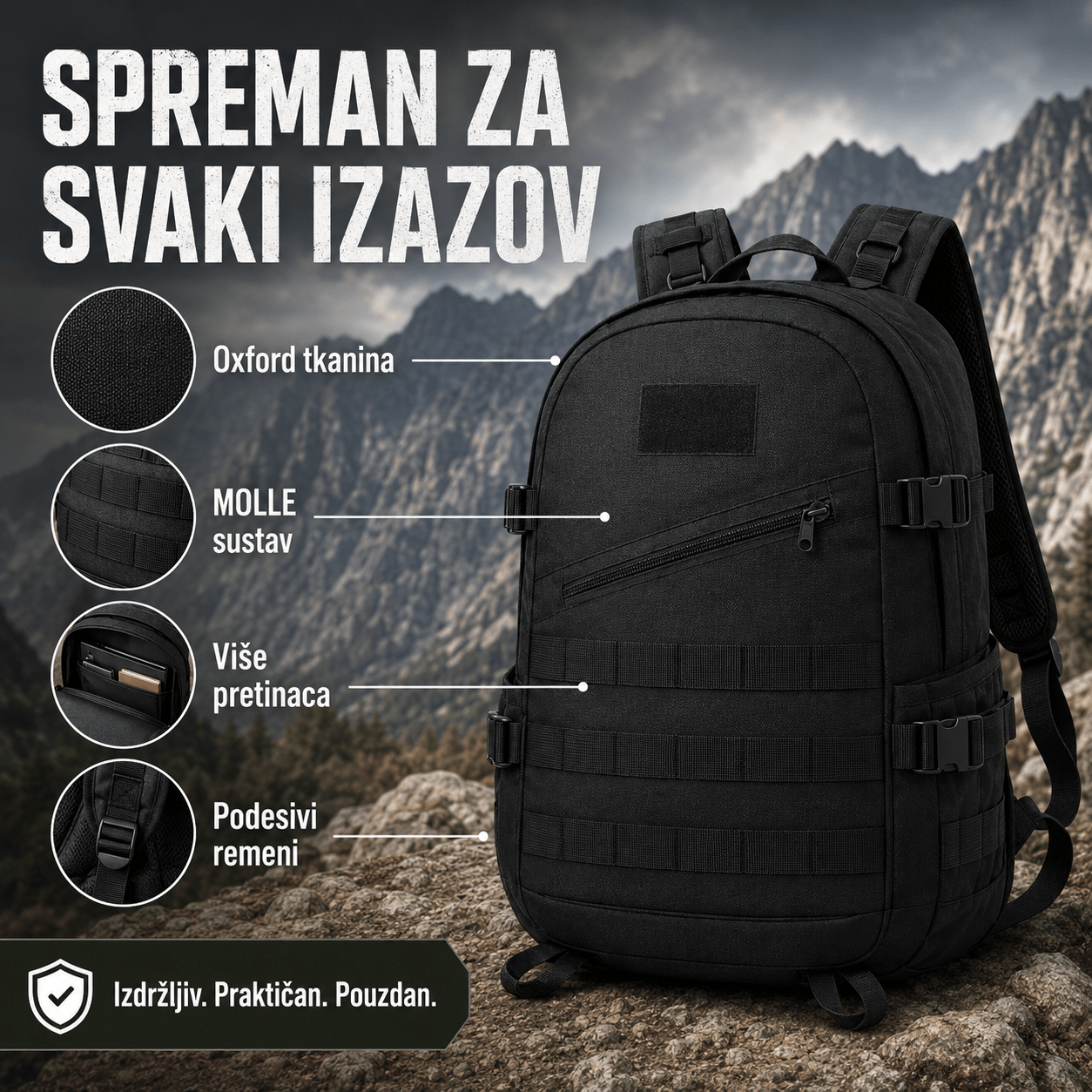 Taktički Military Backpack 40 L – – Military – slika 7