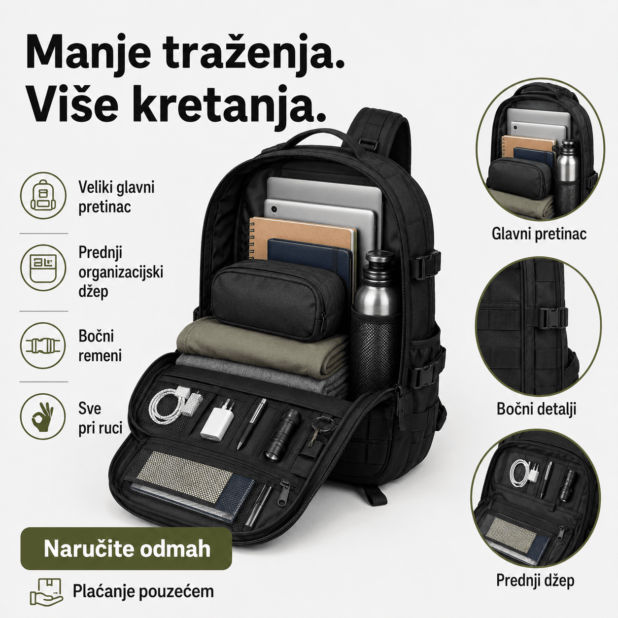 Taktički Military Backpack 40 L – – Military – slika 5