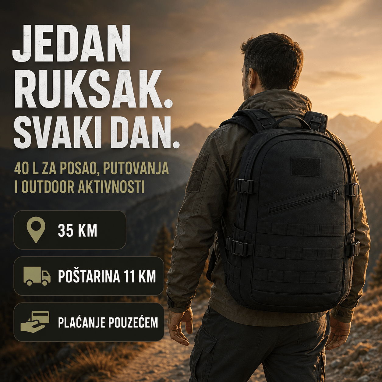 Taktički Military Backpack 40 L – – Military – slika 6