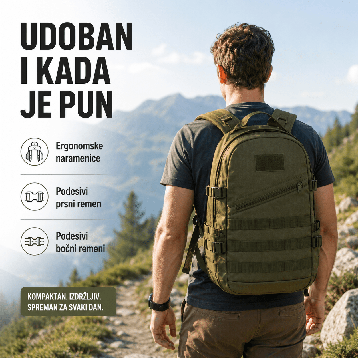 Taktički Military Backpack 40 L – – Military – slika 4