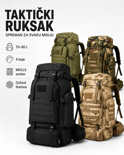 Taktički Military Outdoor Ruksak 70–80 L – – Maskirna – slika 1