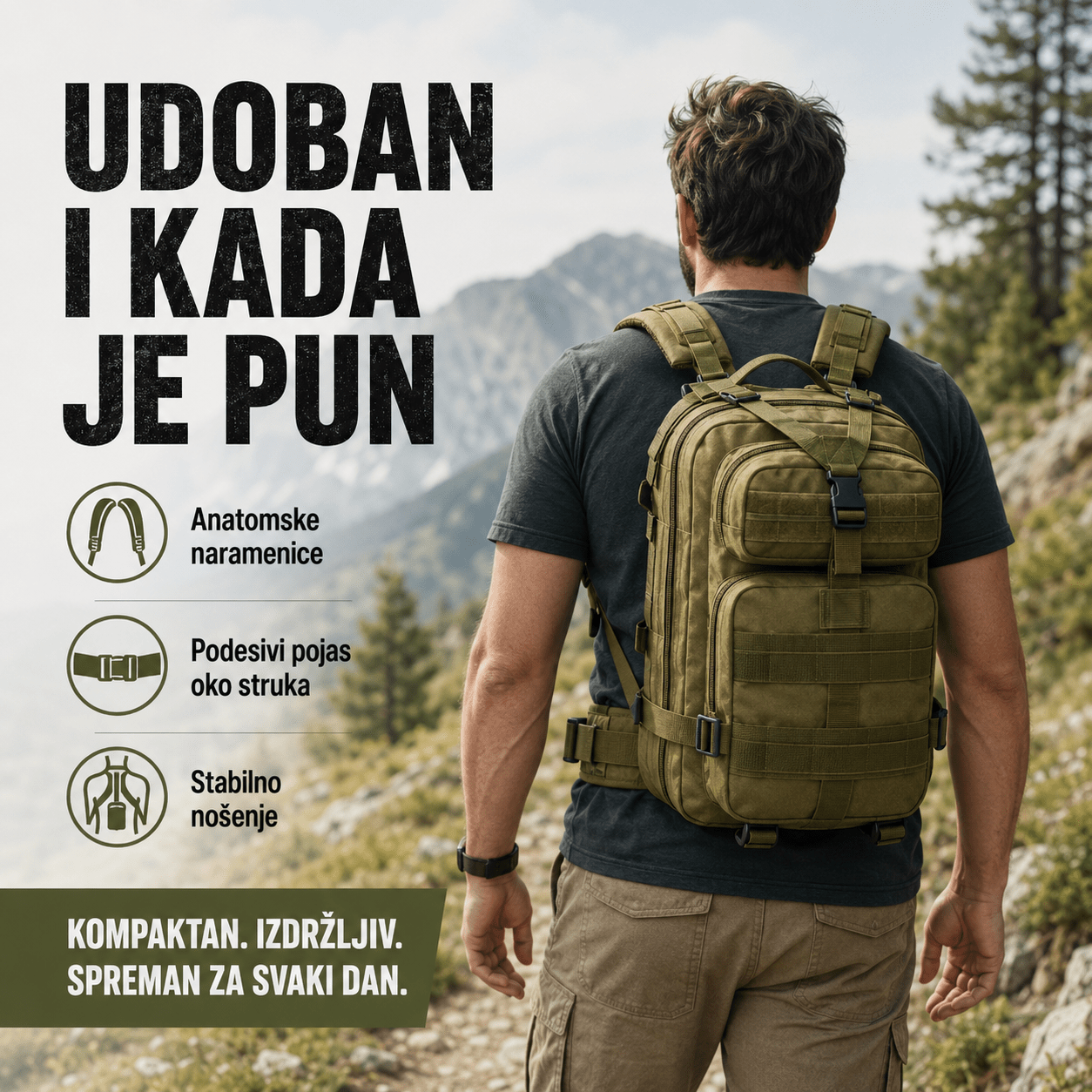 Taktički Napadački Ruksak 20–30 L – – Military – slika 8