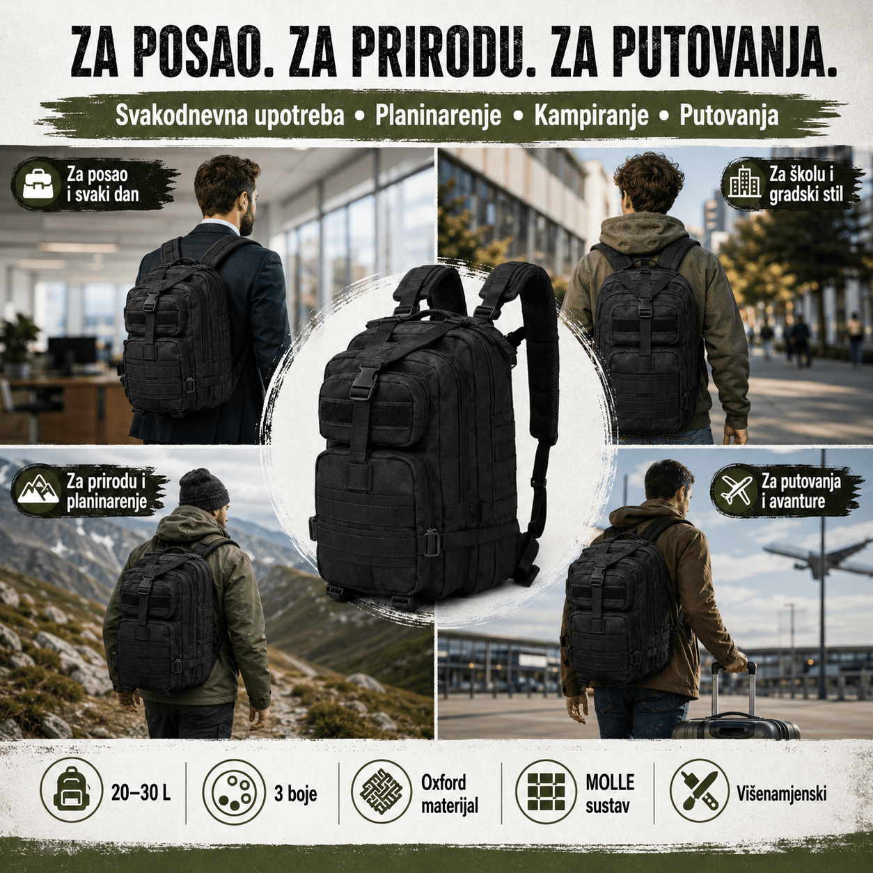 Taktički Napadački Ruksak 20–30 L – – Military – slika 6