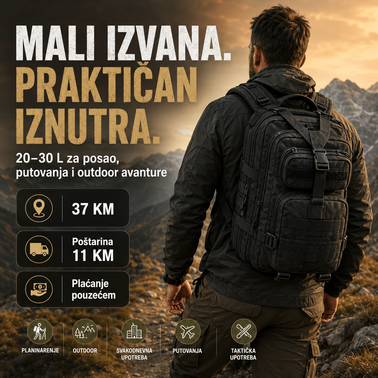 Taktički Napadački Ruksak 20–30 L – – Military – slika 7