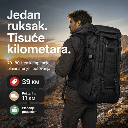 Taktički Outdoor Ruksak 70–80 L – – Maskirna – slika 3