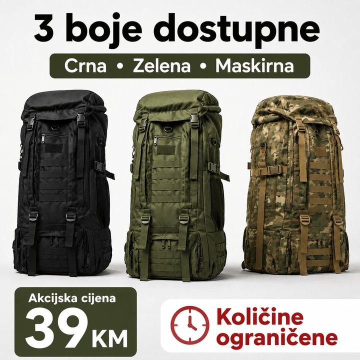 Taktički Outdoor Ruksak 70–80 L