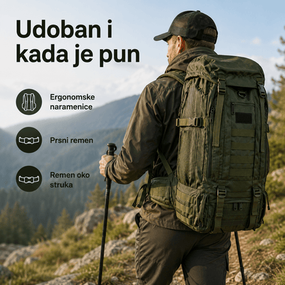Taktički Outdoor Ruksak 70–80 L – – Maskirna – slika 7