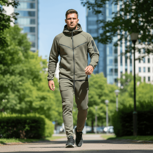 Tech Fleece Stil Trenerka - Maslinasto Zelena & Crna – Sportska Odjeća – S Maslinasto Zelena – slika 2