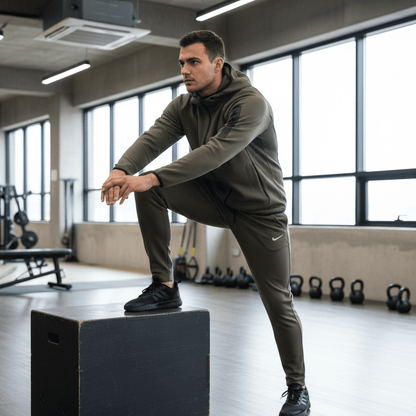Tech Fleece Stil Trenerka - Maslinasto Zelena & Crna – Sportska Odjeća – S Maslinasto Zelena – slika 3