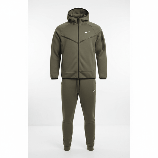 Tech Fleece Stil Trenerka - Maslinasto Zelena & Crna – Sportska Odjeća – S Maslinasto Zelena – slika 1