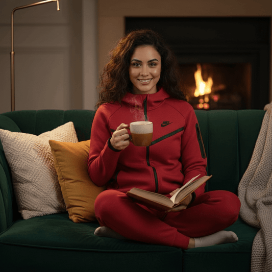 Tech Fleece Ženska Trenerka - Crvena – Ženska Odjeća – S Crvena – slika 2