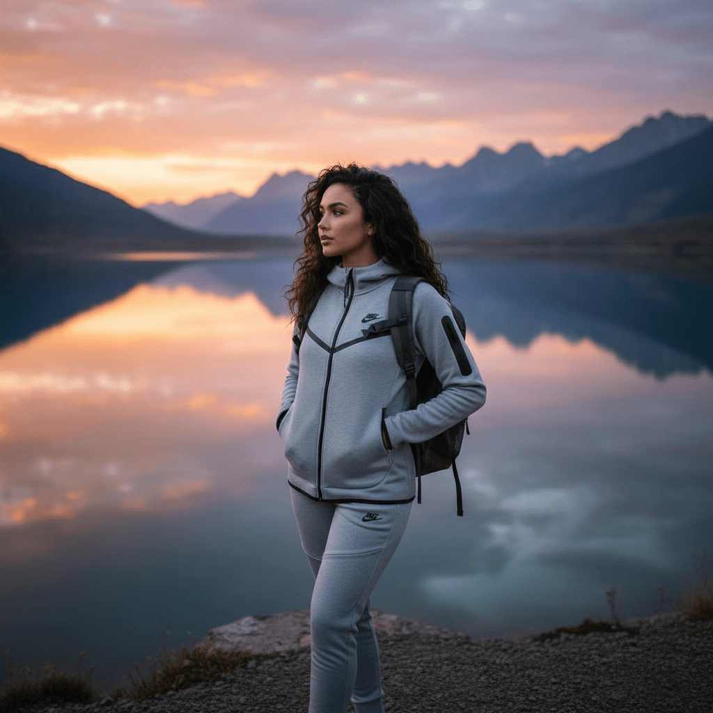 Tech Fleece Ženska Trenerka - Sivi Komplet – Ženska Odjeća – S Siva – slika 5