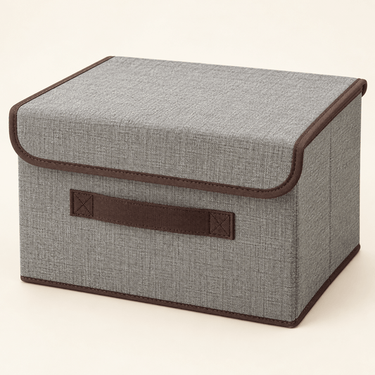 Tekstilna kutija s preklopnim poklopcem – dvije veličine – Tekstilne kutije za odlaganje – 27 × 30 × 47 cm – slika 1