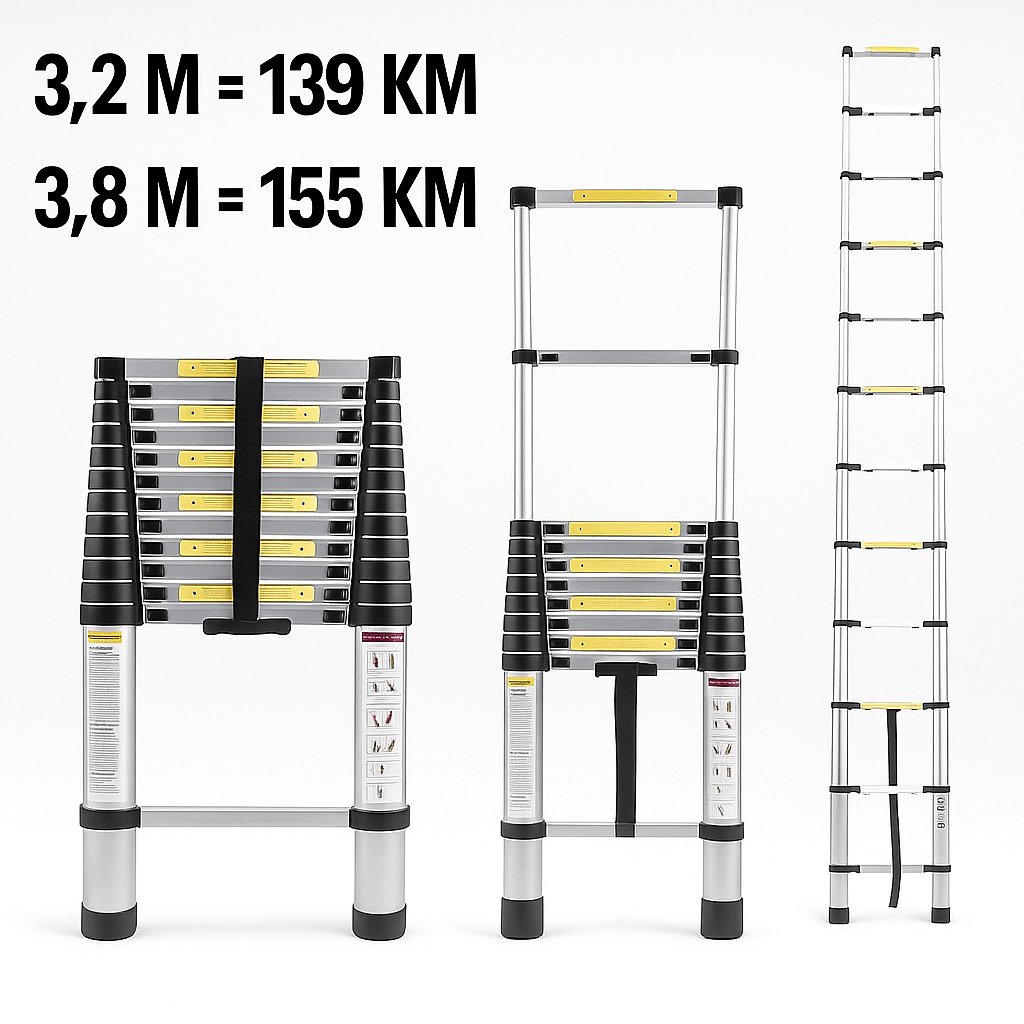 Teleskopske Aluminijske Ljestve - SAMO KLIKNI