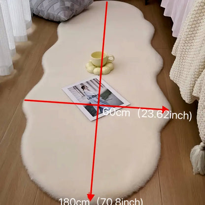 Tepih umjetno krzno – – Bež 180x60 cm – slika 5