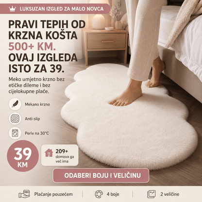 Tepih umjetno krzno – – Bež 180x60 cm – slika 6