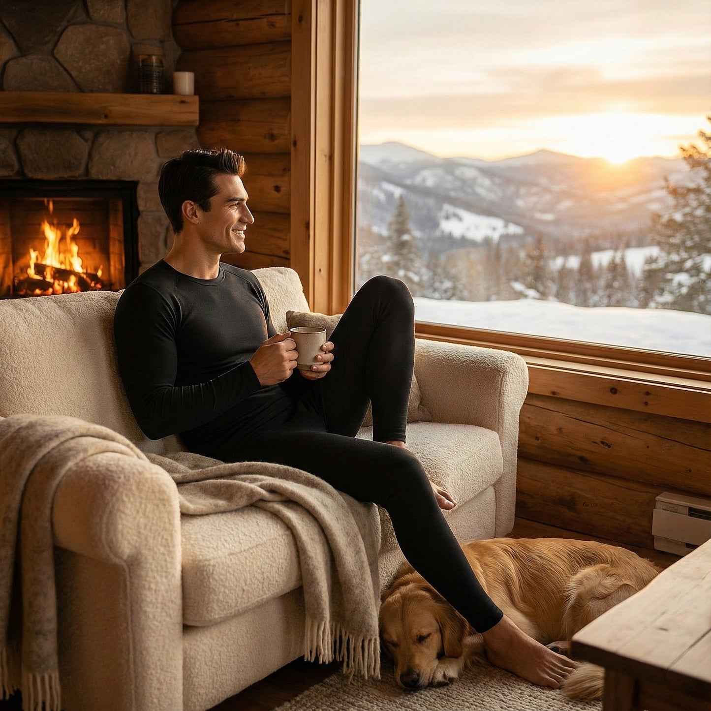 Termo Set Podmajica + Podhlače – – Crna – slika 4