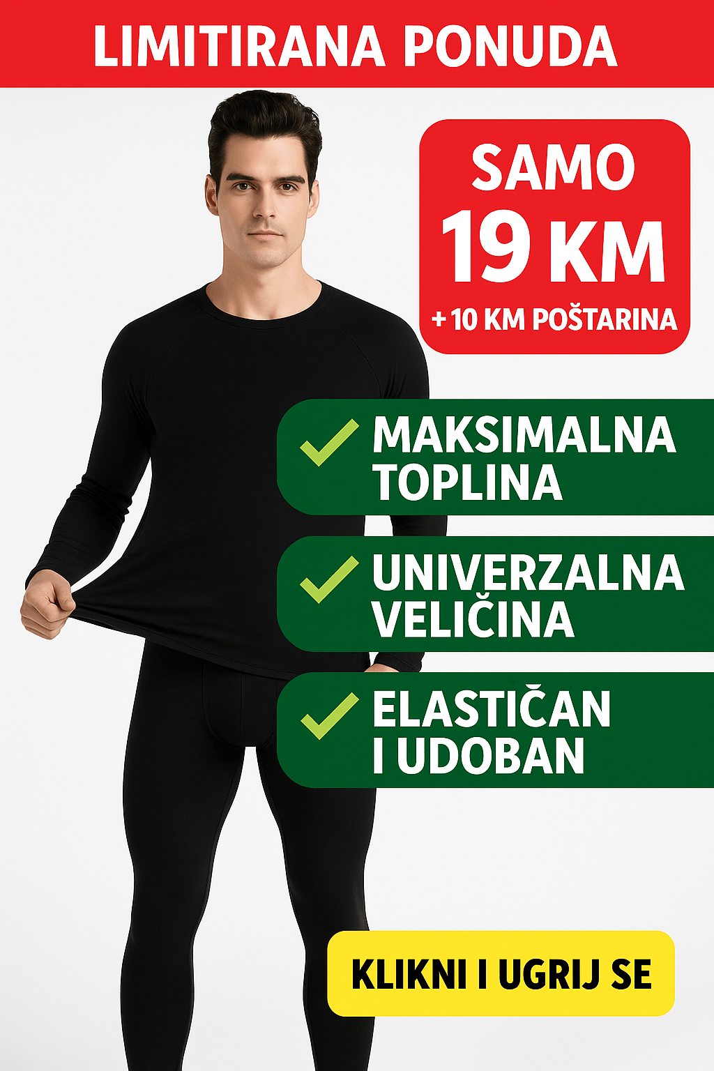 Termo Set Podmajica + Podhlače - Termo Set Podmajica + Podhlače – – Tamno Siva – slika 15