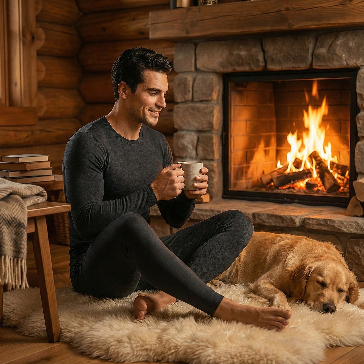 Termo Set Podmajica + Podhlače – – Crna – slika 2