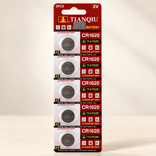 TIANQIU dugmaste baterije 3 V – izbor modela – TIANQIU dugmaste baterije 3 V – CR1620 – 5 komada – slika 1