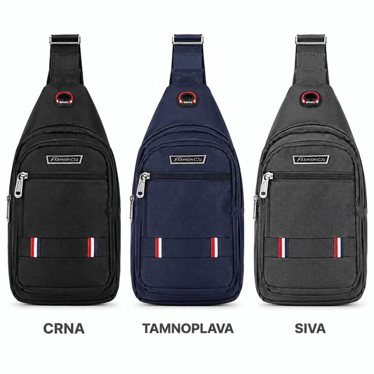 Torba preko jednog ramena s prednjim zatvaračem – Torbe preko ramena – Crna – slika 1