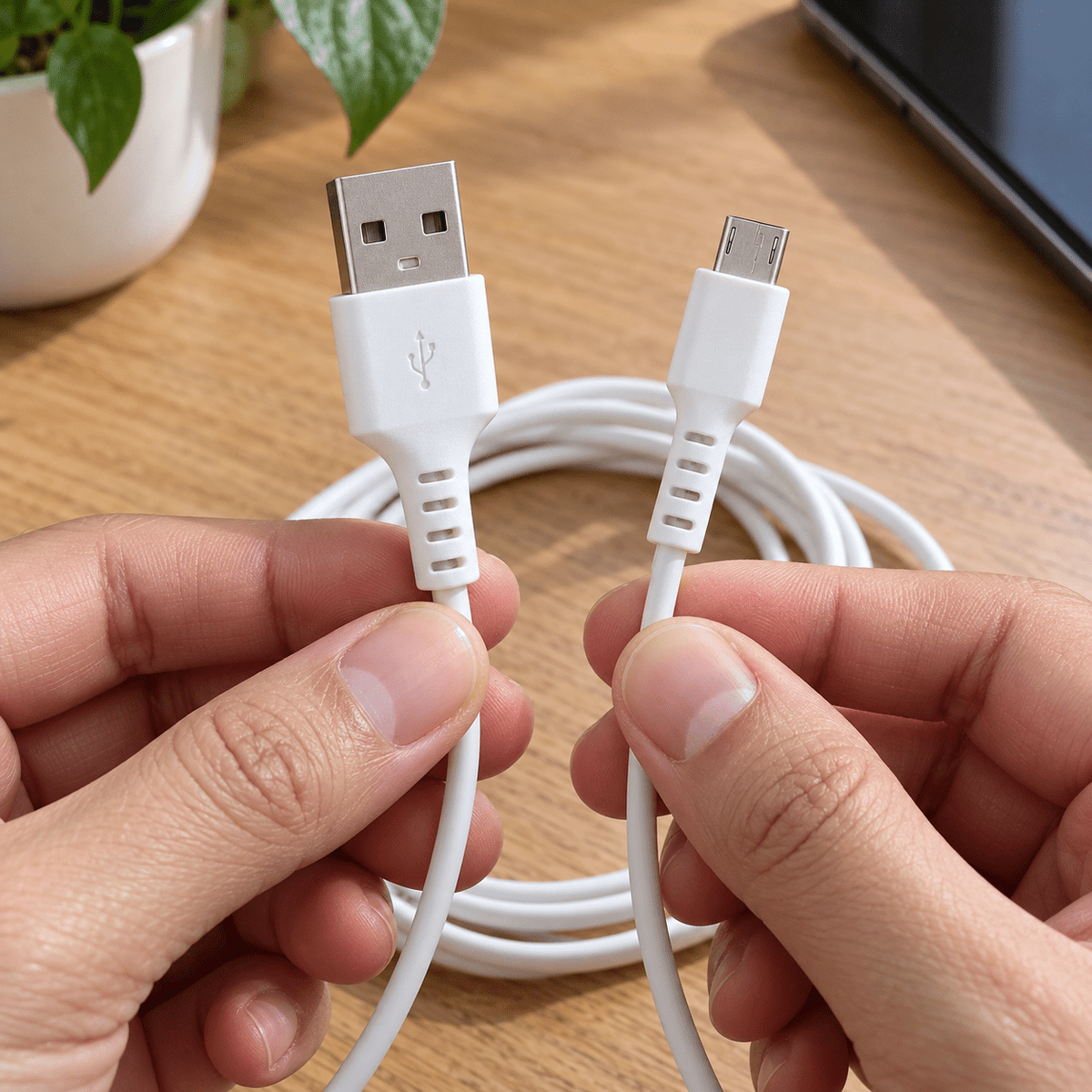 TREQA bijeli USB-A na Micro-USB kabal – 1 m ili 1,5 m – Bijeli TREQA Micro-USB kablovi – 1 m – slika 6