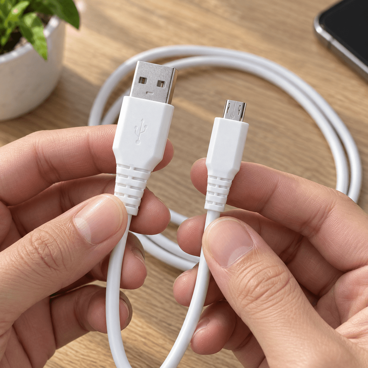 TREQA bijeli USB-A na Micro-USB kabal – 1 m ili 1,5 m – Bijeli TREQA Micro-USB kablovi – 1,5 m – slika 3