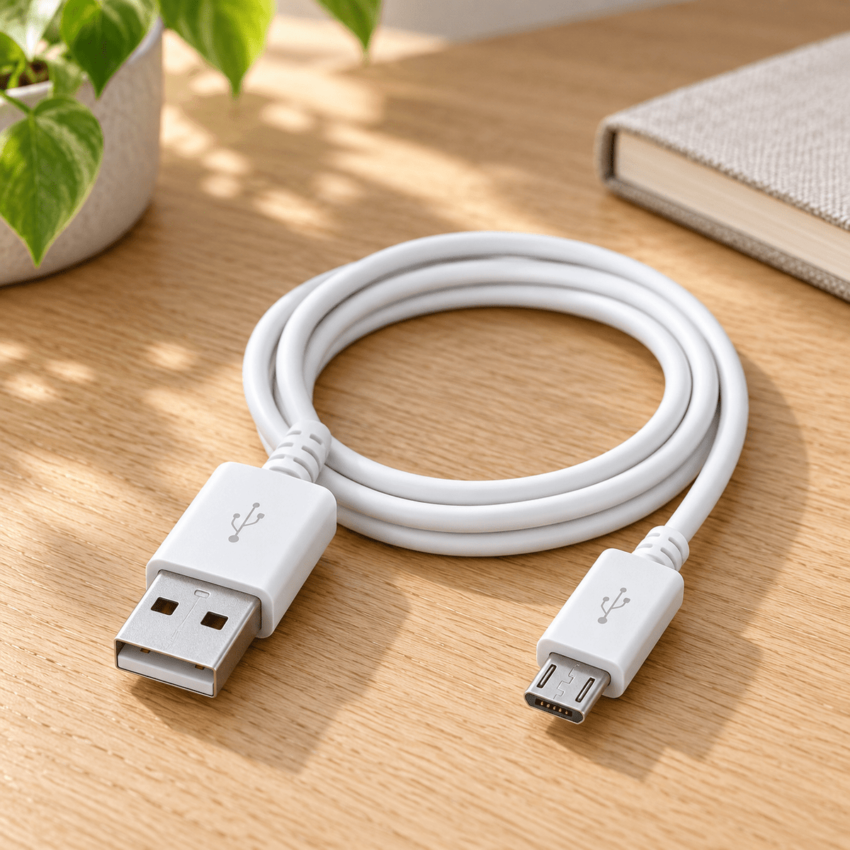 TREQA CA-8431 bijeli USB-A na Micro-USB kabal – TREQA bijeli Micro-USB kablovi CA8431 – – slika 2