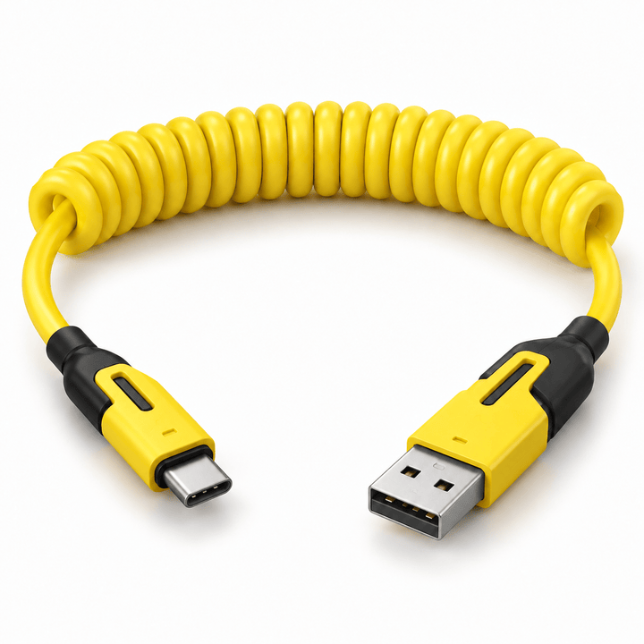 TREQA CA-894 spiralni kabl 4u1 – žuti