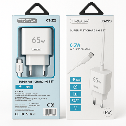 TREQA CS - 228 65W Super Brzi Punjač - SAMO KLIKNI