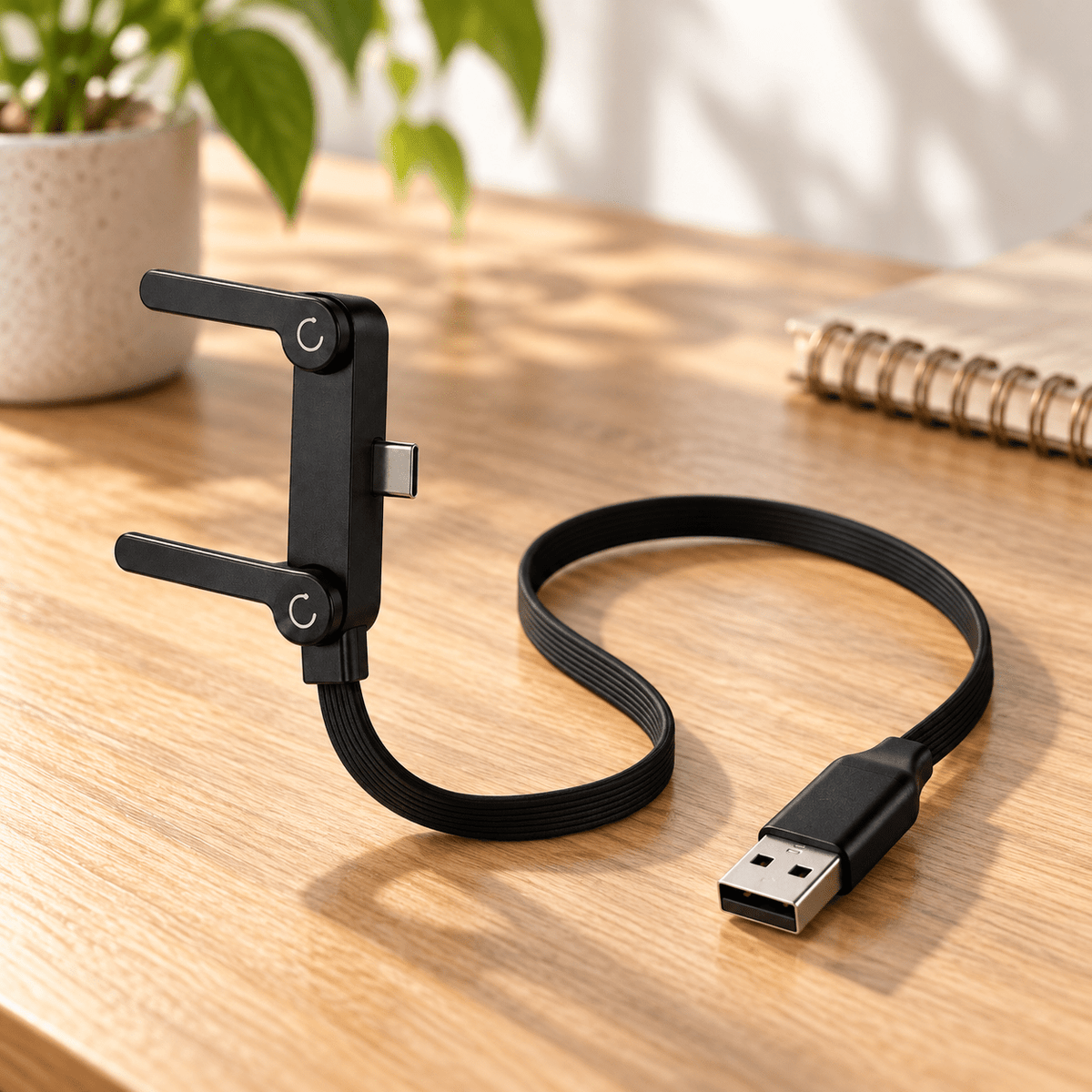 TREQA kabal sa sklopivim držačem za telefon – USB kablovi – CA-80083 USB-A → USB-C – slika 5
