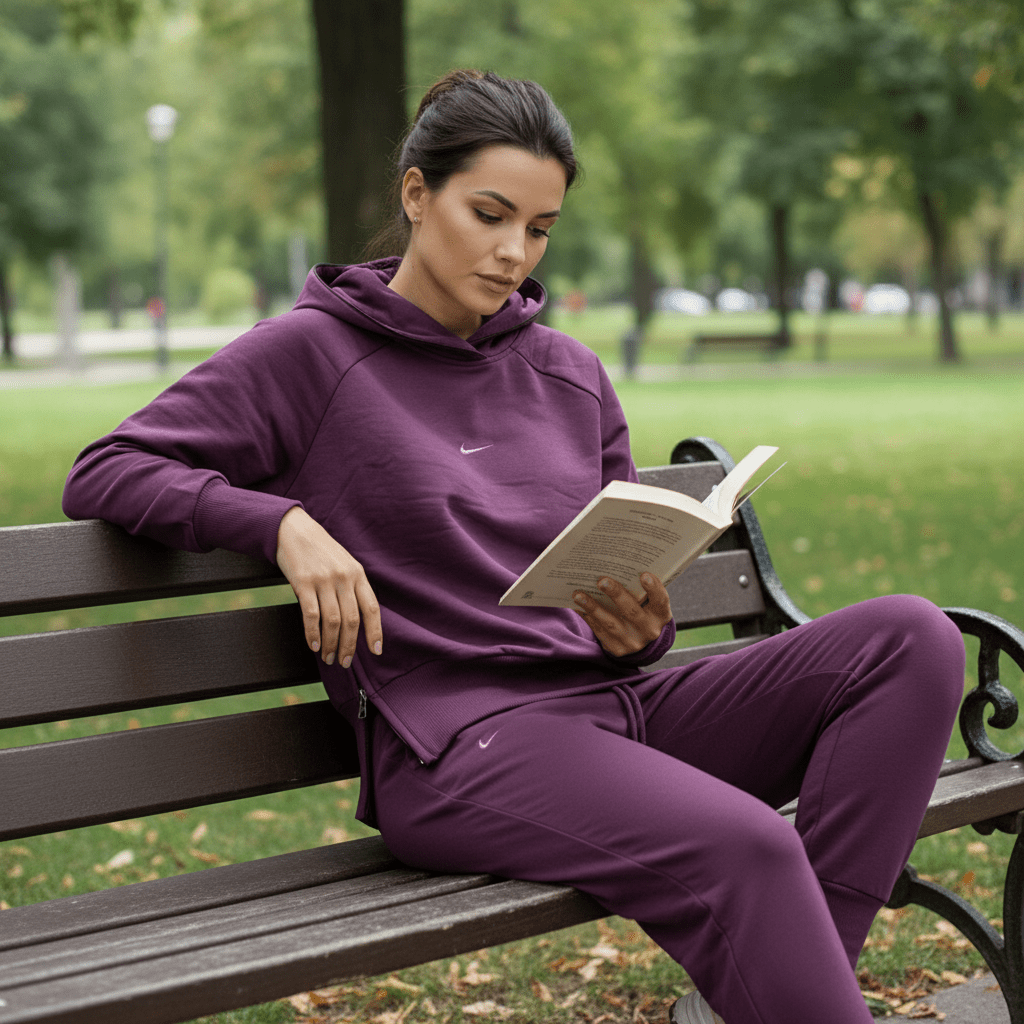 Udoban Komplet Trenirke s Kapuljačom i Donjim Dijelom – Trenirke – S – slika 6