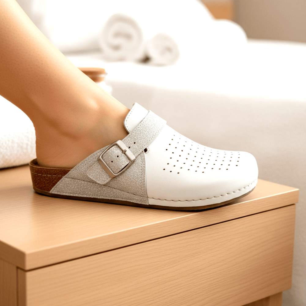 Udobne Ženske Papuče/Klompe – Ženska obuća – Bijela 37 – slika 5