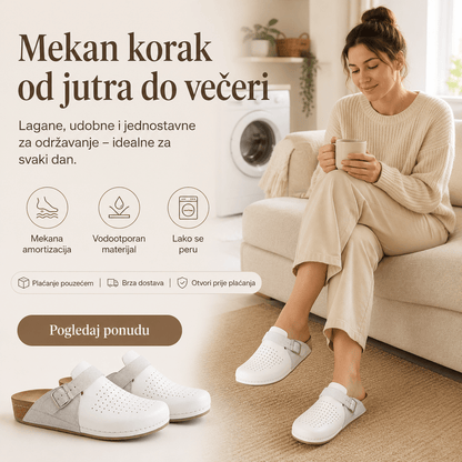 Udobne Ženske Papuče/Klompe – Ženska obuća – Bijela 37 – slika 8
