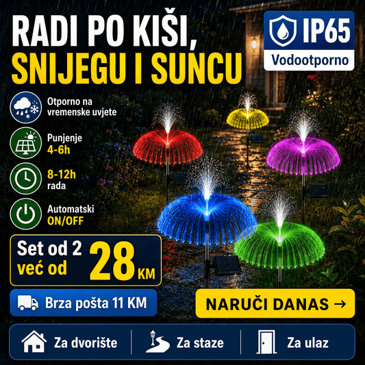 Ukrasne solarna lampe za baštu – – 2 komada – slika 2