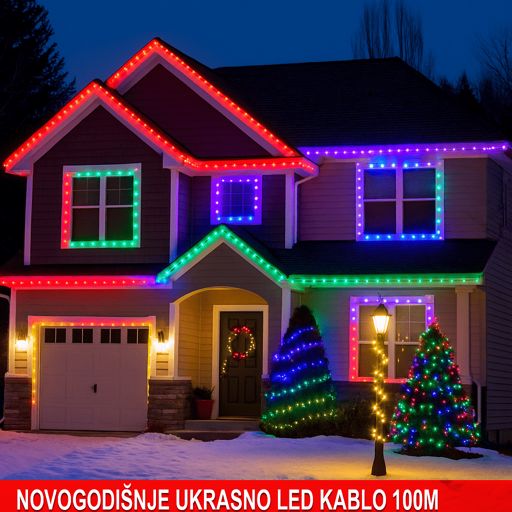 Ukrasno LED Kablo 100 metara – – Ljubičasta – slika 9
