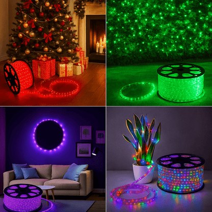 Ukrasno LED Kablo 100 metara – – Bordo – slika 3