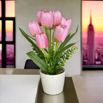Umjetni Ružičasti Tulipani (34 cm) – – – slika 1