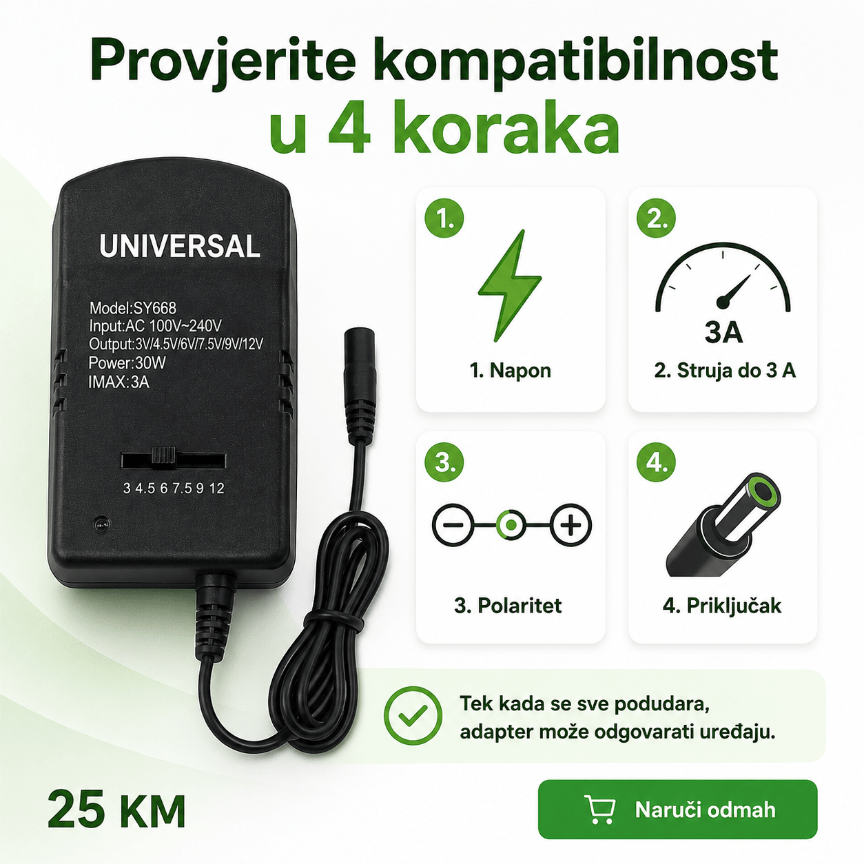 Univerzalni AC/DC Adapter i 6 Izmjenjivih Priključaka – Adapteri i napajanje – – slika 6